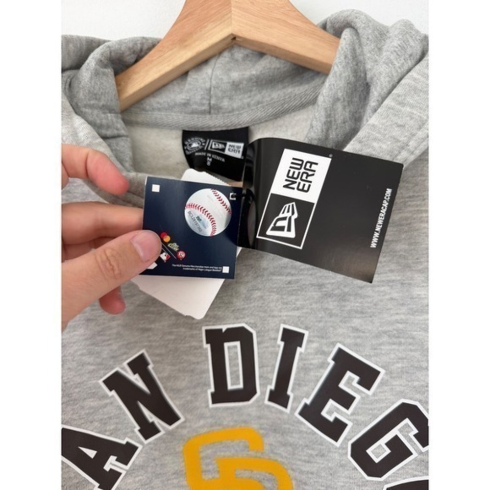 New Era Kids San Diego Padres Hoodie – Grey – Unisex Medium (8) – NWT - Picture 3 of 4